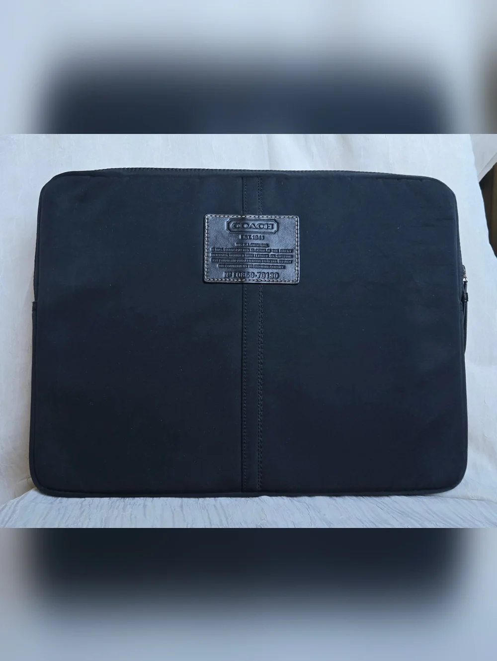 Coach Black Nylon Laptop Sleeve